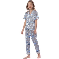 Cute Baby Stuff Kids  Satin Short Sleeve Pajamas Set by SychEva