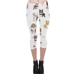 Hot Chocolate Puppies Hot Cocoa Capri Leggings  by Wegoenart