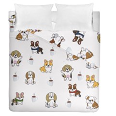 Hot Chocolate Puppies Hot Cocoa Duvet Cover Double Side (queen Size)