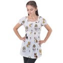 Hot Chocolate Puppies Hot Cocoa Puff Sleeve Tunic Top View1