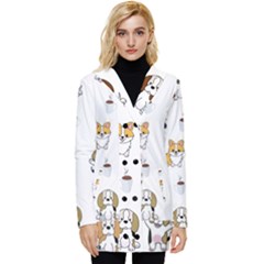 Hot Chocolate Puppies Hot Cocoa Button Up Hooded Coat  by Wegoenart