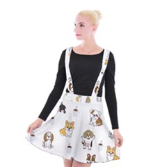 Hot Chocolate Puppies Hot Cocoa Suspender Skater Skirt by Wegoenart