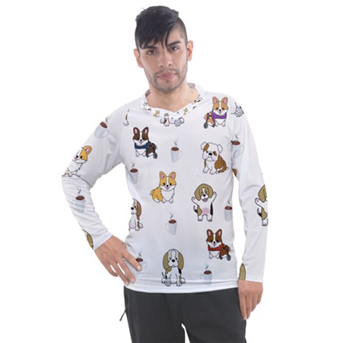 Hot Chocolate Puppies Hot Cocoa Men s Pique Long Sleeve Tee by Wegoenart