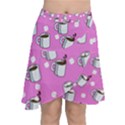 Coffee Chocolate Milk Drink Hot Chiffon Wrap Front Skirt View1