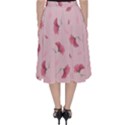 Flowers Pattern Pink Background Classic Midi Skirt View2