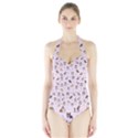 Puppies Dog Pattern Drawing Halter Swimsuit View1