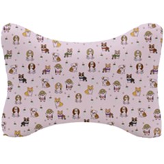 Puppies Dog Pattern Drawing Seat Head Rest Cushion by Wegoenart