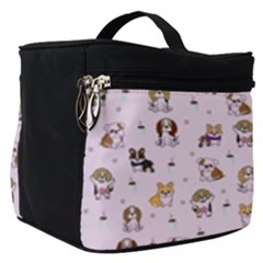 Puppies Dog Pattern Drawing Make Up Travel Bag (small) by Wegoenart