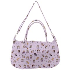 Puppies Dog Pattern Drawing Removal Strap Handbag by Wegoenart