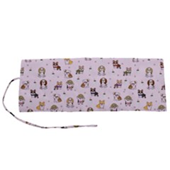 Puppies Dog Pattern Drawing Roll Up Canvas Pencil Holder (s) by Wegoenart