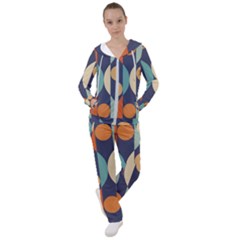 Mid Century Vintage Retro Geometric Women s Tracksuit by Wegoenart