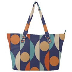 Mid Century Vintage Retro Geometric Full Print Shoulder Bag by Wegoenart