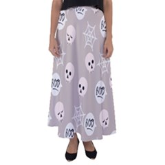 Halloween Decoration Drawing Design Flared Maxi Skirt by Wegoenart