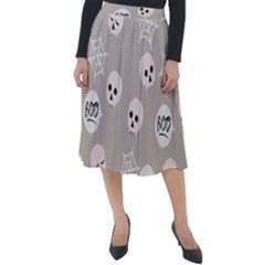 Halloween Decoration Drawing Design Classic Velour Midi Skirt  by Wegoenart