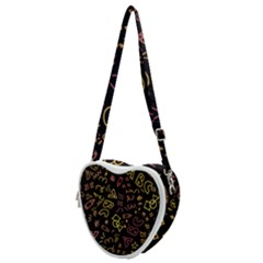 Background Graphic Beautiful Heart Shoulder Bag by Wegoenart