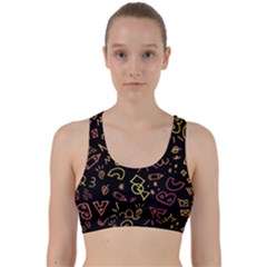 Background Graphic Beautiful Back Weave Sports Bra by Wegoenart