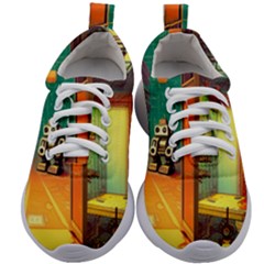 Illustration Robot Cute Sweet Futuristic Kids Athletic Shoes by Wegoenart