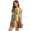 Illustration Robot Cute Sweet Futuristic Tiered Sleeveless Mini Dress View3