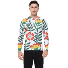 Painting Flower Leaves Forest Men s Long Sleeve Rash Guard by Wegoenart