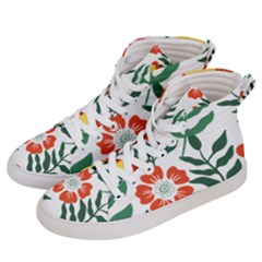 Painting Flower Leaves Forest Men s Hi-top Skate Sneakers by Wegoenart