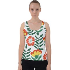 Painting Flower Leaves Forest Velvet Tank Top by Wegoenart