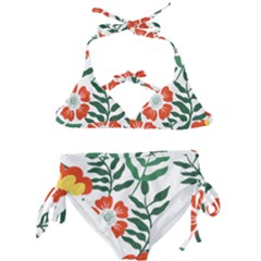 Painting Flower Leaves Forest Kids  Classic Bikini Set by Wegoenart