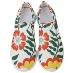 Painting Flower Leaves Forest Men s Slip On Sneakers