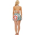 Painting Flower Leaves Forest Vintage Style Bikini Top and Skirt Set  View4