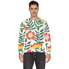 Painting Flower Leaves Forest Men s Fleece Sweatshirt by Wegoenart