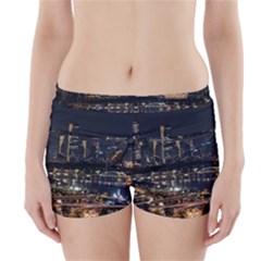 Seoul Building City Night View Boyleg Bikini Wrap Bottoms by Wegoenart