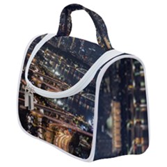 Seoul Building City Night View Satchel Handbag by Wegoenart