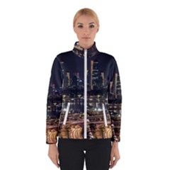 Seoul Building City Night View Women s Bomber Jacket by Wegoenart