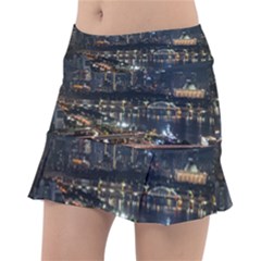 Seoul Building City Night View Classic Tennis Skirt by Wegoenart