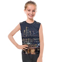 Seoul Building City Night View Kids  Mesh Tank Top by Wegoenart