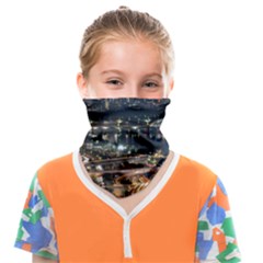 Seoul Building City Night View Face Covering Bandana (kids) by Wegoenart