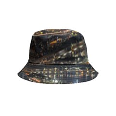 Seoul Building City Night View Inside Out Bucket Hat (kids) by Wegoenart