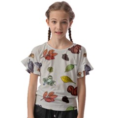 Autumn Fall Animals Nature Season Kids  Cut Out Flutter Sleeves by Wegoenart