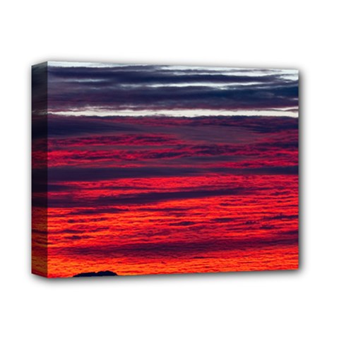 Morning Glow Dawn Sky Clouds Deluxe Canvas 14  X 11  (stretched) by Wegoenart