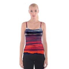 Morning Glow Dawn Sky Clouds Spaghetti Strap Top by Wegoenart