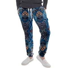 Lapislazuli Arabesque  Men s Jogger Sweatpants by kaleidomarblingart