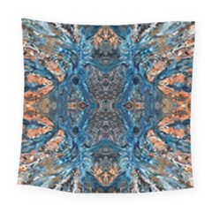 Lapislazuli Arabesque  Square Tapestry (large) by kaleidomarblingart