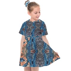 Lapislazuli Arabesque  Kids  Sailor Dress by kaleidomarblingart