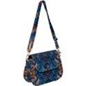 Lapislazuli arabesque  Saddle Handbag View1