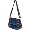 Lapislazuli arabesque  Saddle Handbag View2