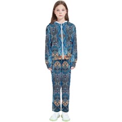 Lapislazuli Arabesque  Kids  Tracksuit by kaleidomarblingart