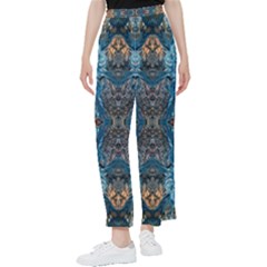 Lapislazuli Arabesque  Women s Pants  by kaleidomarblingart