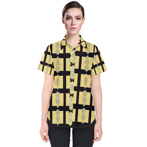 Stay Cool With Bloom In Decorative Women s Short Sleeve Shirt by pepitasart