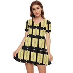 Stay Cool With Bloom In Decorative Tiered Short Sleeve Babydoll Dress by pepitasart