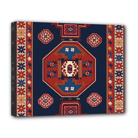 Armenian Old Carpet  Deluxe Canvas 20  X 16  (stretched) by Gohar