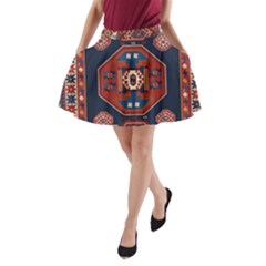 Armenian Old Carpet  A-line Pocket Skirt by Gohar